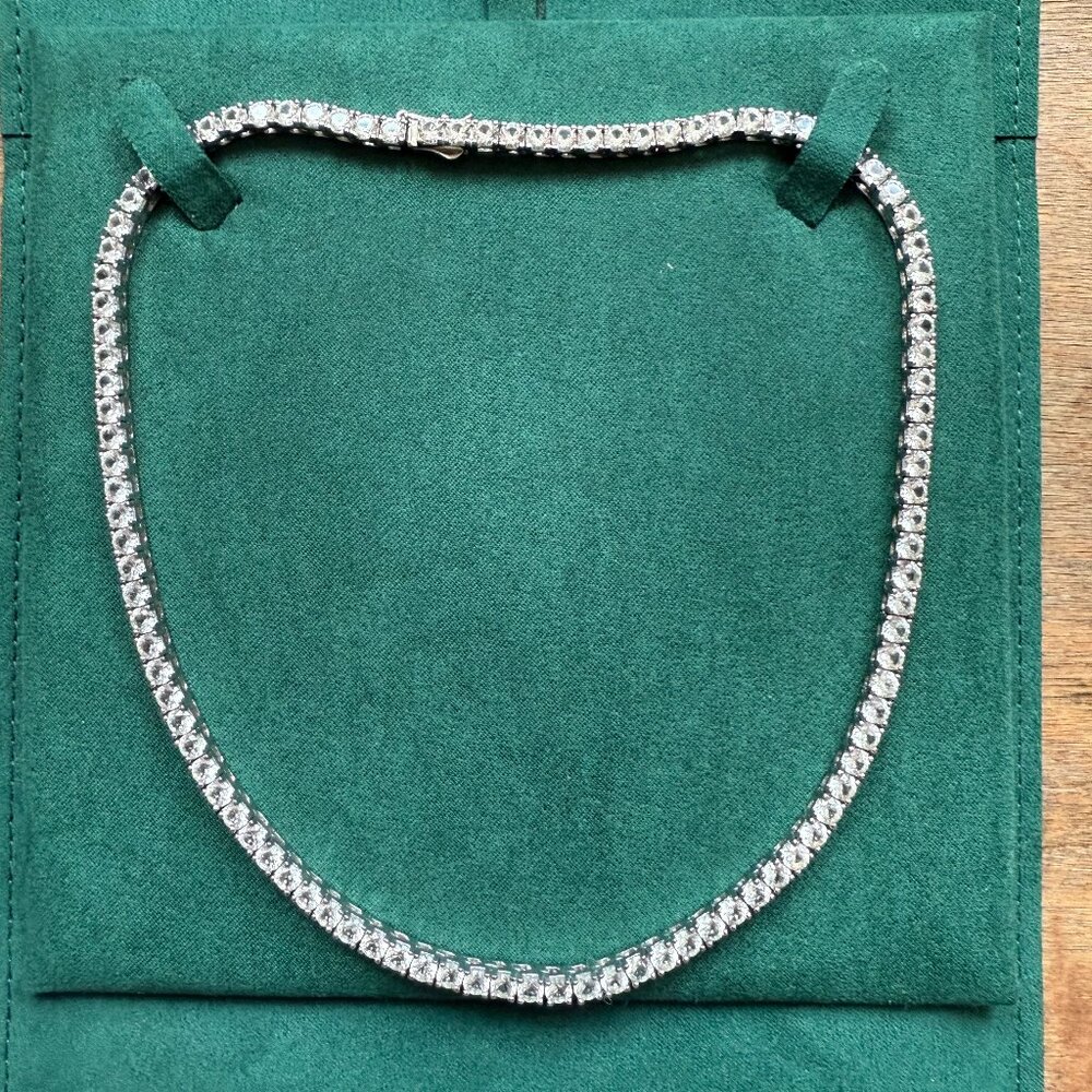 Dorsey Kate Rivière Necklace (16-inch, 3.75mm stones, sterling setting)